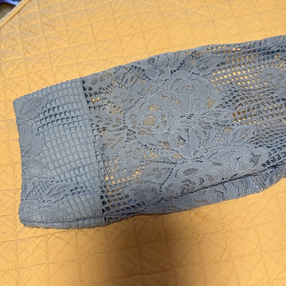 Ganni Blue Lace Midi Dress - Picture 4 of 8
